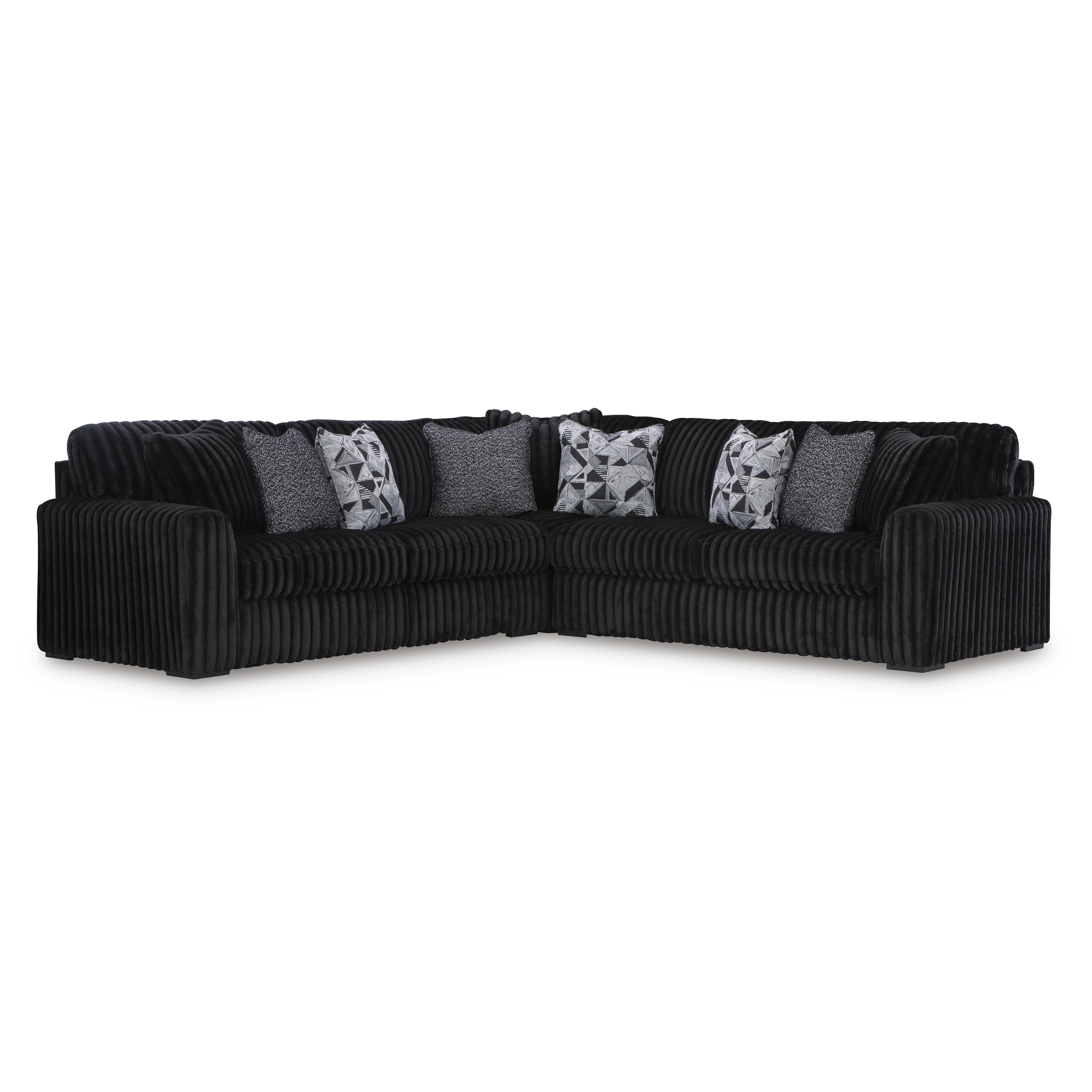 Signature Design by Ashley Midnight-Madness 98103S6 3 pc Sectional
