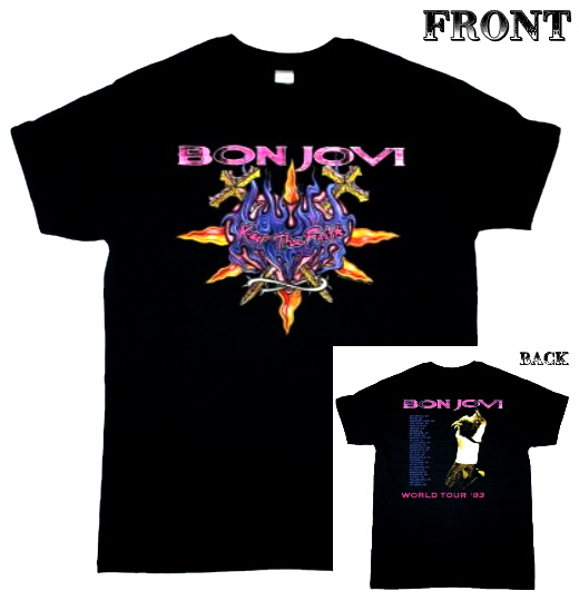BON JOVI】 バンドTシャツ ロックTシャツ BON JOVI KEEP THE FAITH