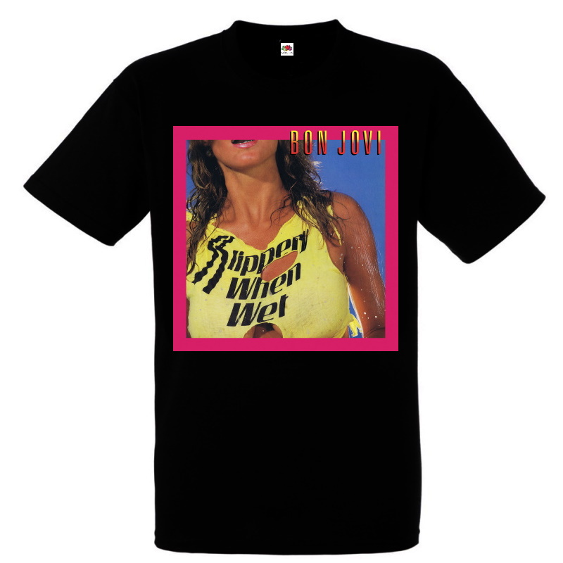 BON JOVI】 バンドTシャツ ロックTシャツ BON JOVI SLIPPERY WHEN WET