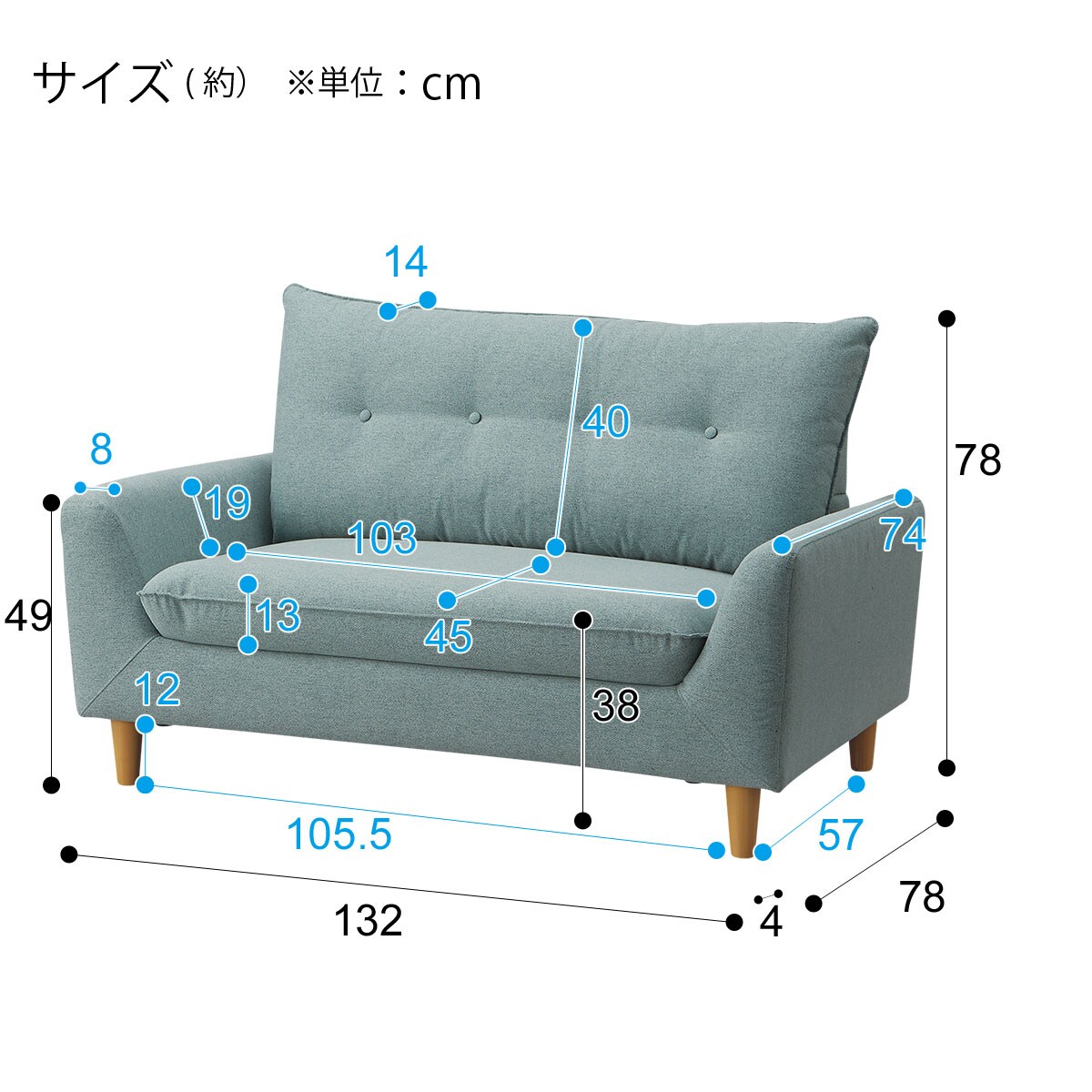楽天市場】ローソファにもなるコンパクトソファ(Nパック4) ニトリ