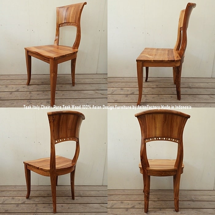 楽天市場】チーク無垢材 イタリーチェア NA ナチュラルブラウン