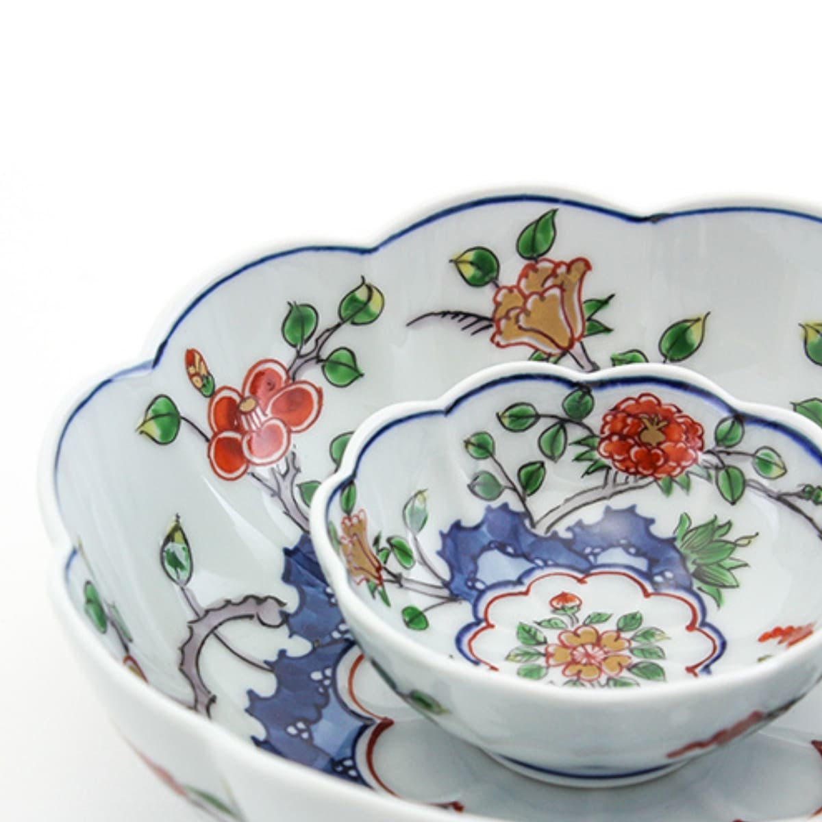 楽天市場】【ふるさと納税】有田焼 染錦草花文 鉢5個 猪口5個 計10点