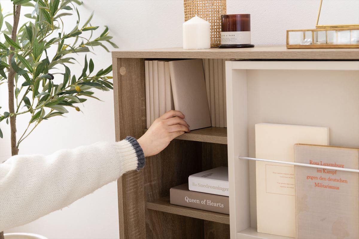 楽天市場】本棚 スライド スライド棚 可動棚 扉付 扉付き 大容量