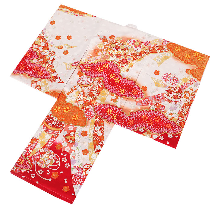 楽天市場】お宮参り 着物 女の子 絹100% 正絹初着 掛け着 産着 モダン