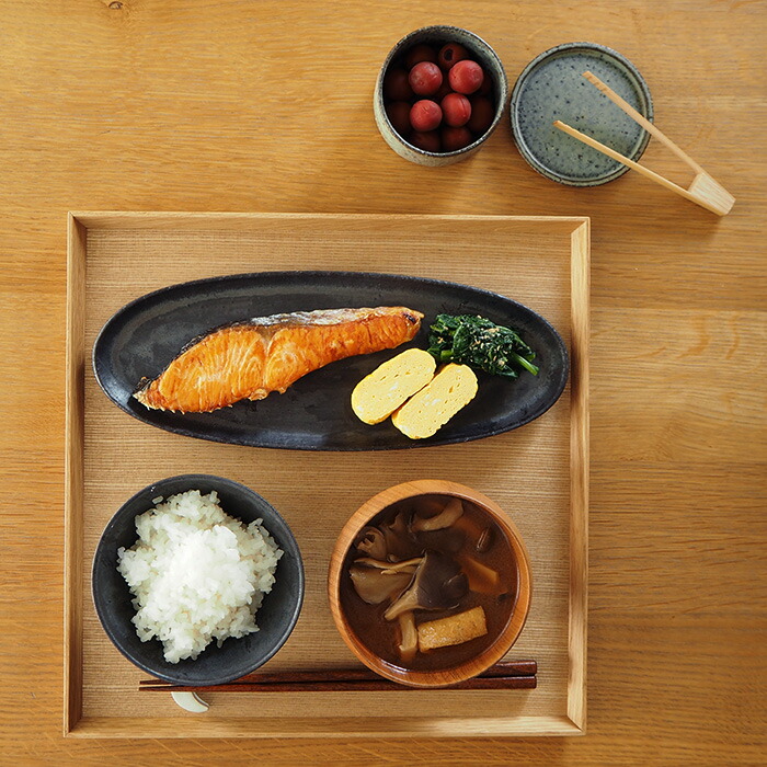 楽天市場】飯高幸作 オーバル皿 刷毛黒 / kousha ceramic works / 楕円