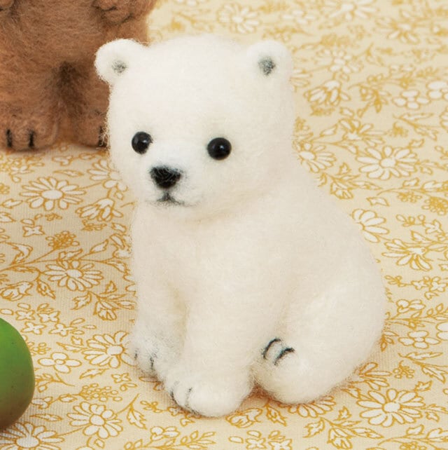 仲良しクマの赤ちゃん 手作りキット（白熊・茶くま・ツキノワグマ