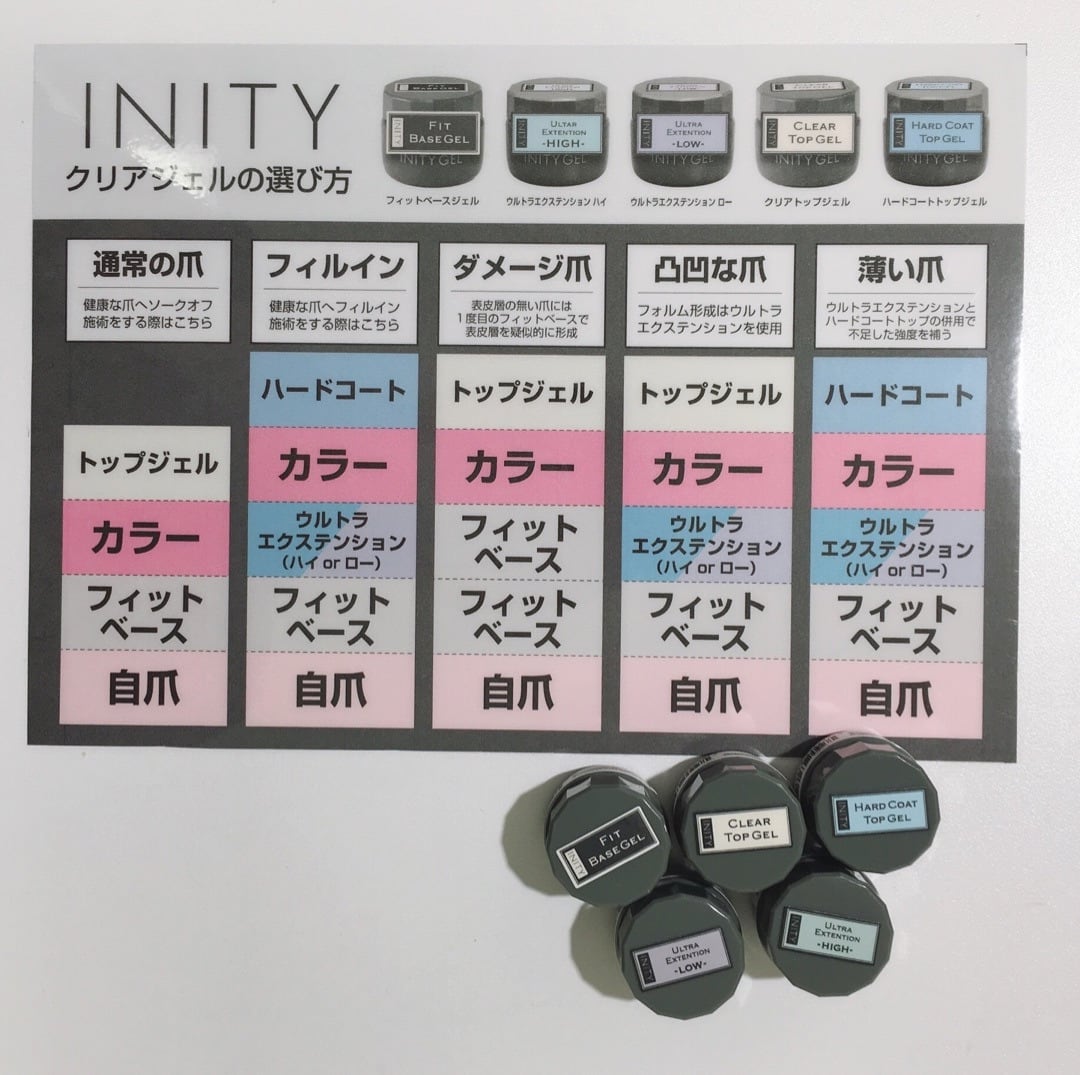 INITY アイニティ フィットベースジェル クリアトップジェル 5g【2種類