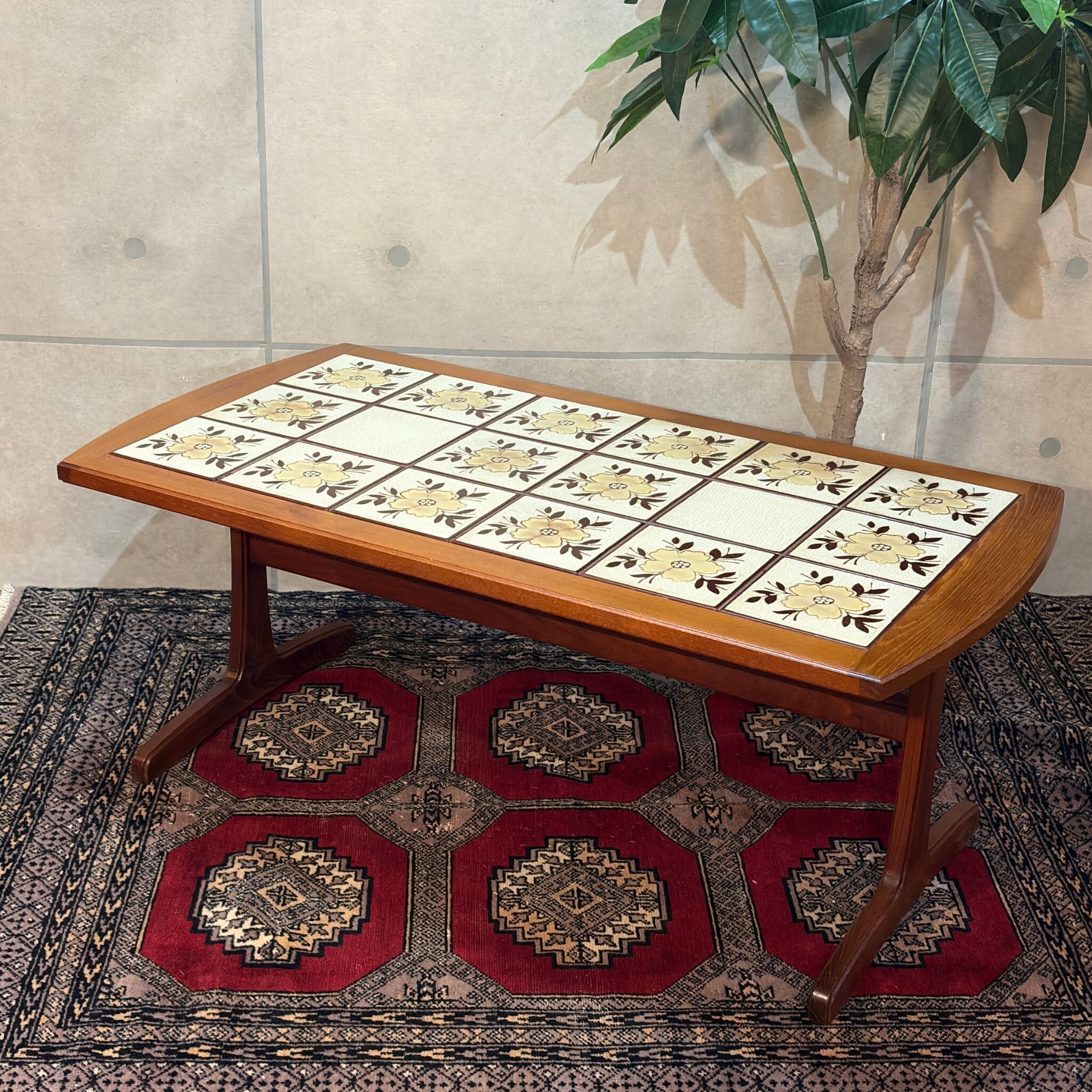 VINTAGE】 Stonehill（ストーンヒル） ガラス天板 コーヒーテーブル