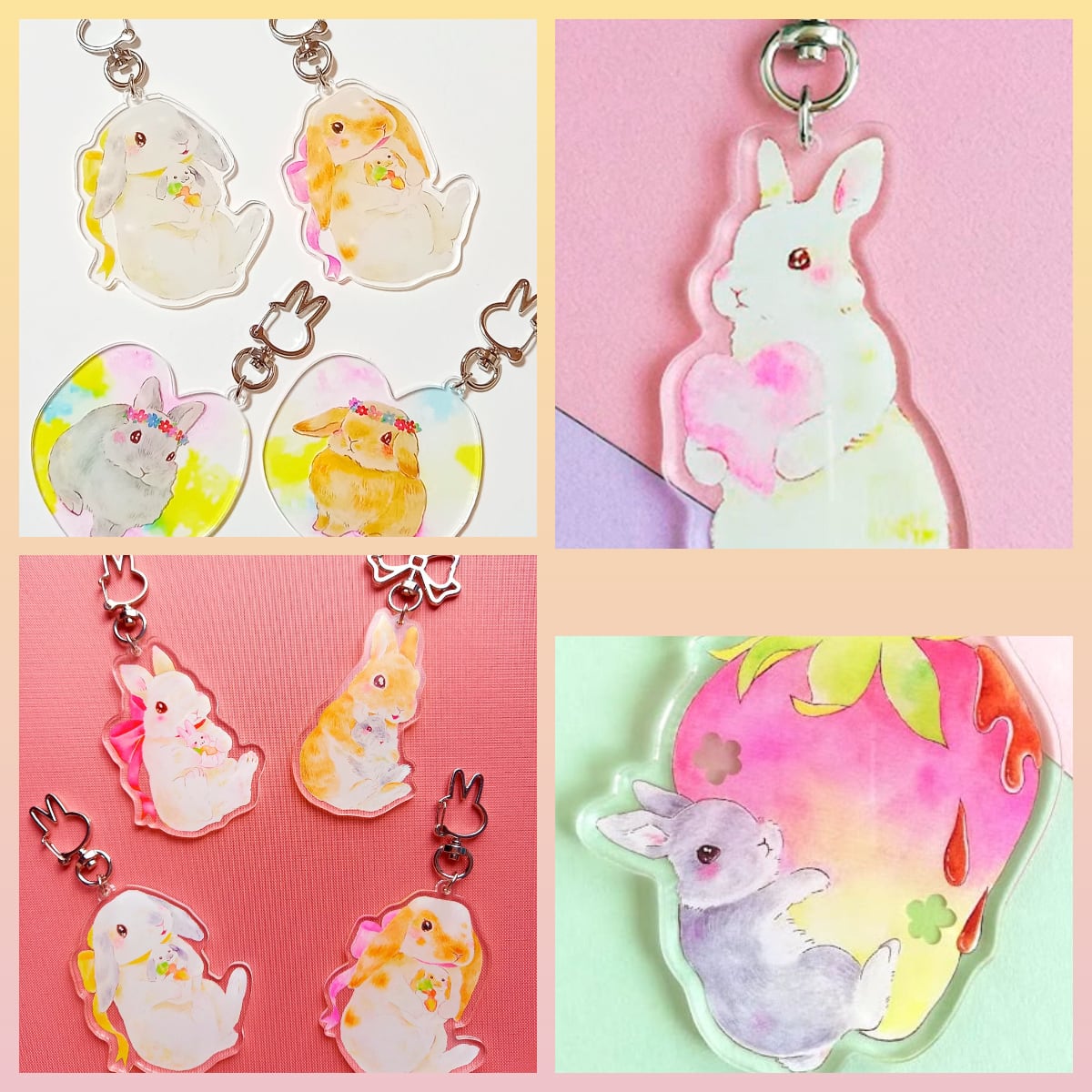 しず華＊ キーホルダー うさぎ | うさぎセレクトショップ森音
