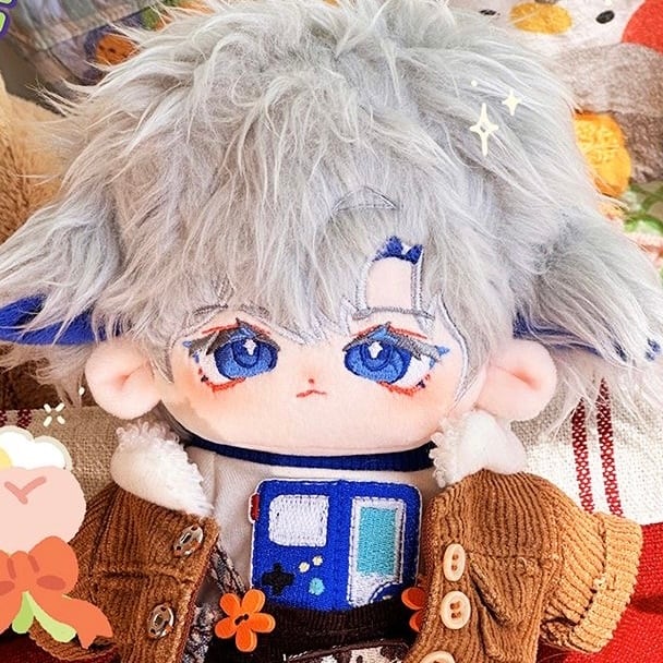 ✿20cm✿ 銀川 骨あり 獣体無属性ぬいぐるみ 本体 furry着せ替え