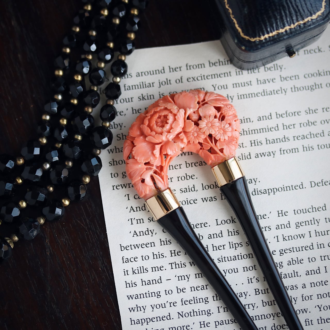 海本珊瑚 赤珊瑚 かんざし 簪 重量約12．5g 海本珊瑚 赤珊瑚