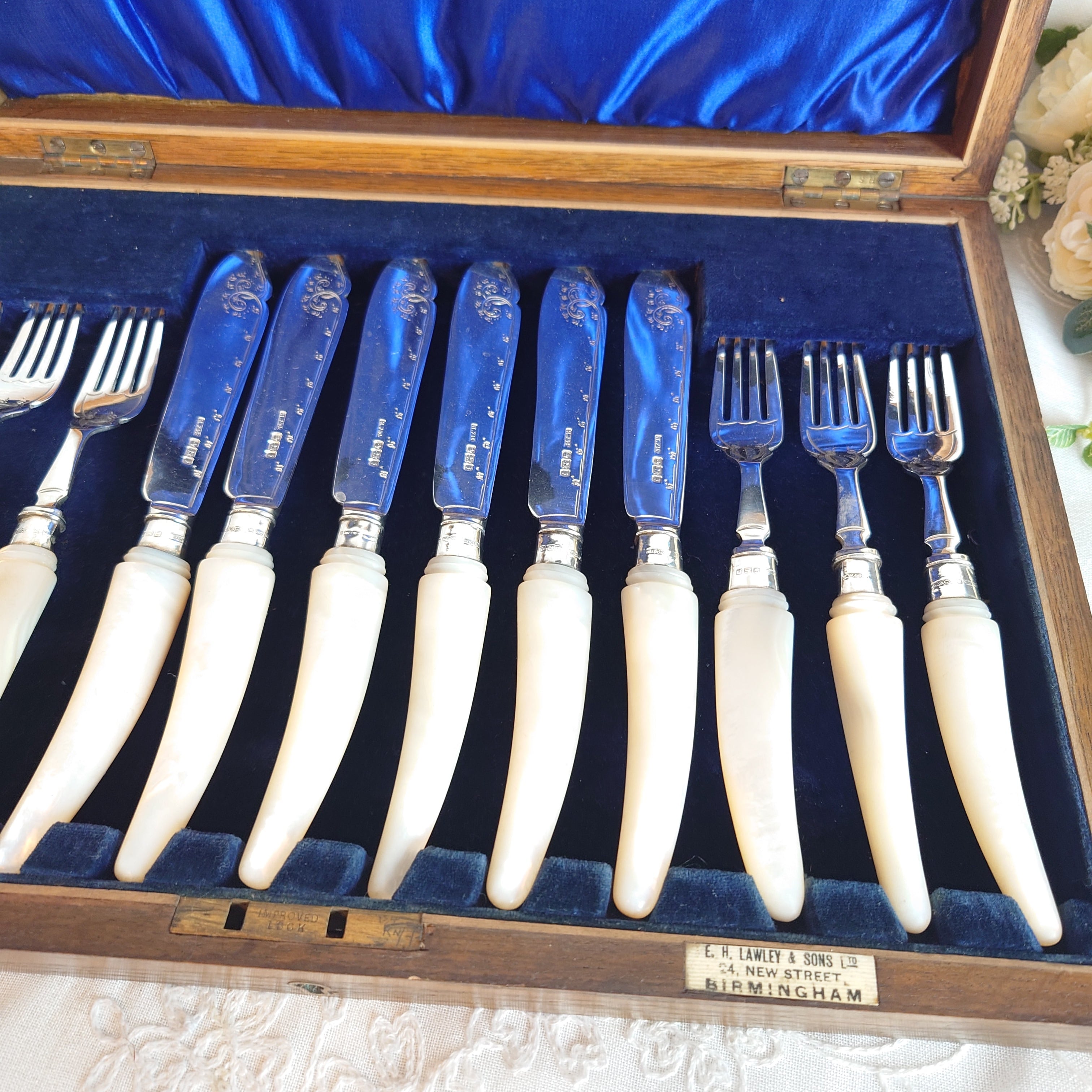 純銀 白蝶貝 カトラリーセット マザーオブパール | アンティーク