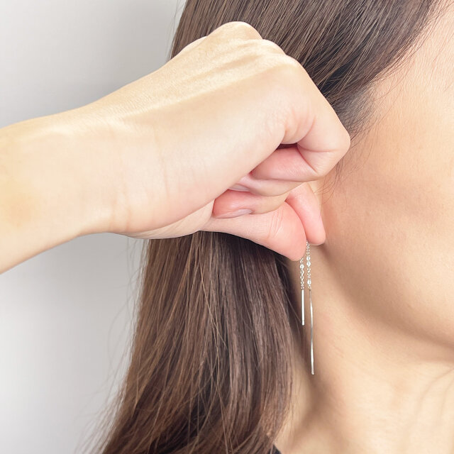 付けっぱなしOK！揺れるチェーン サージカルステンレス シルバー