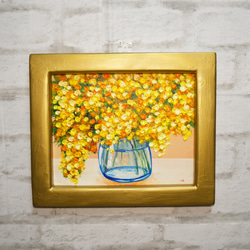 油絵 油彩 油彩画 絵 絵画【ミモザ】 絵画 HR 通販 13400321｜Creema