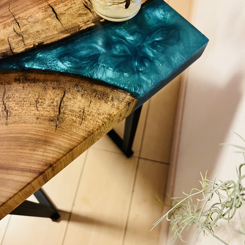 レジンテーブル サイドテーブル ソファテーブル リバーテーブル