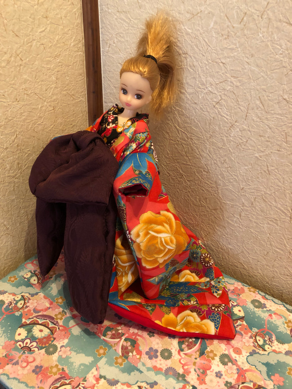 リカちゃん☆ブライス☆花魁風着物☆打ち掛け おもちゃ・人形 和ドール