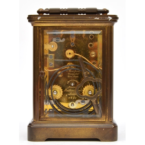 Matthew Norman 1751, London, a Grand Corniche brass alarm/striking