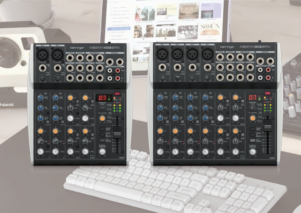 BEHRINGERからUSBストリーミング機能を備えたミキサーが発売