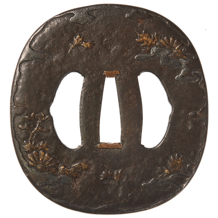 肥後 菊水図鍔 /鐔 保存刀装具 ｜日本刀販売は永楽堂