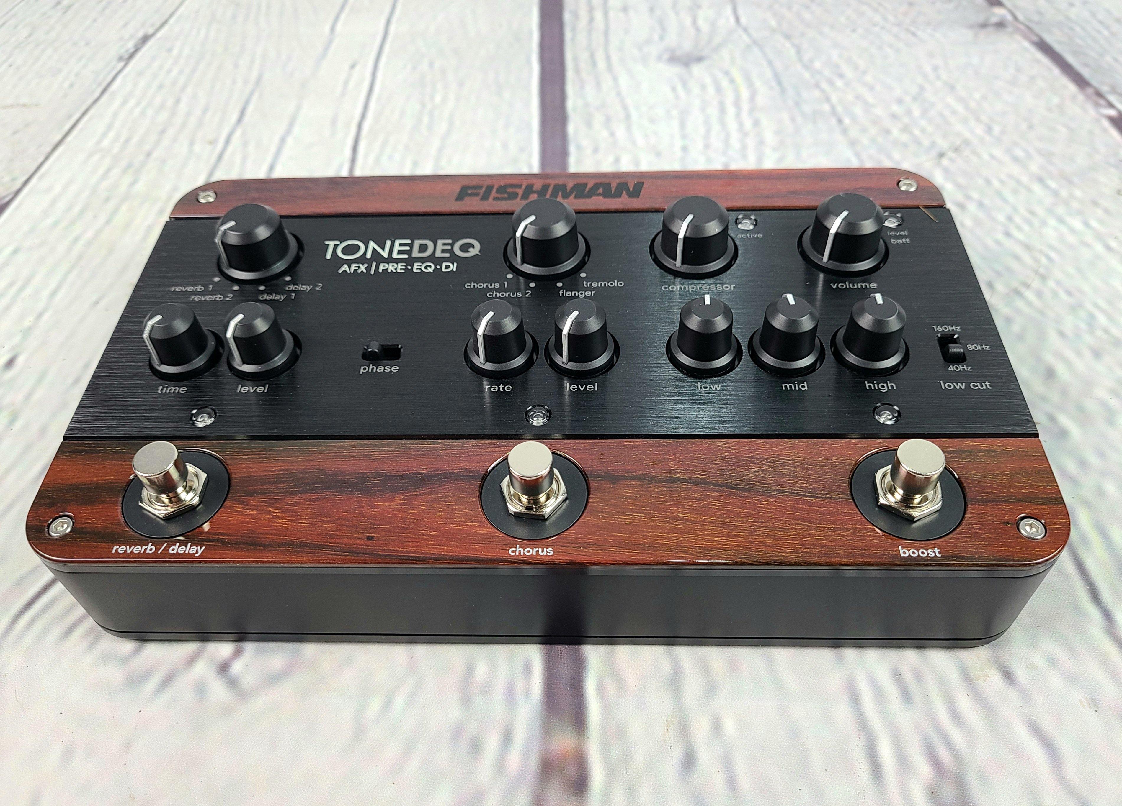 Fishman ToneDEQ Acoustic Preamp DI Effects Pedal PRO-DEQ-AFX