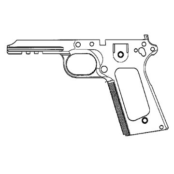 タニオコバ 東京マルイ MEU 用 レイルドフレーム チェッカー 黒染め HW