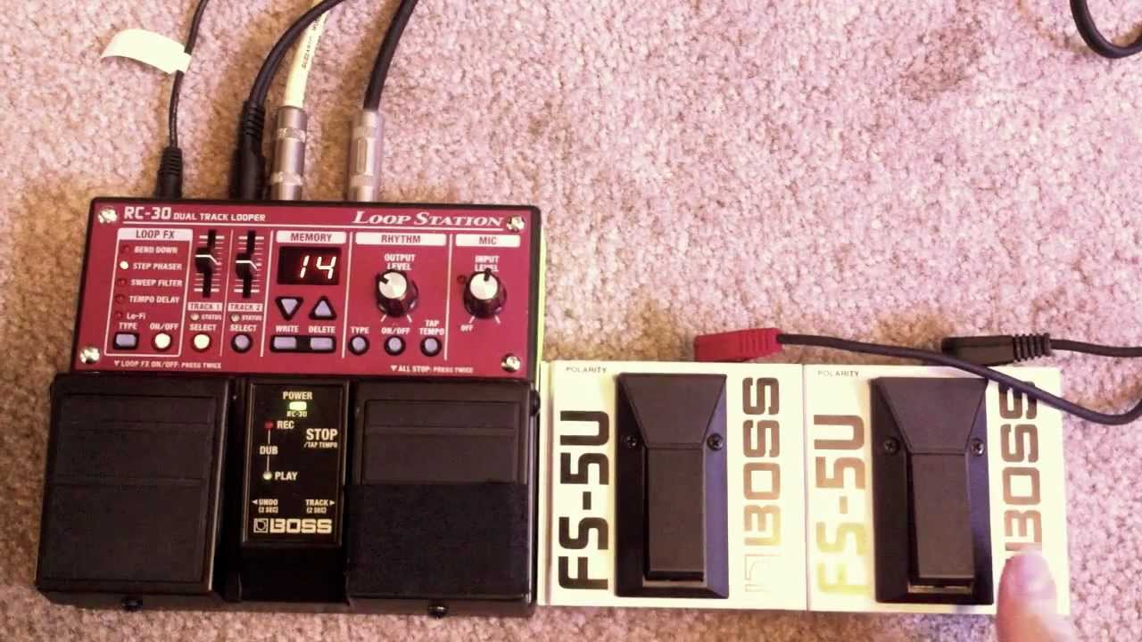 BOSS RC-30: Using Foot Switches - YouTube