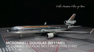 1:400 Mcdonnell Douglas N111MD MD11 Polished with airlines logos