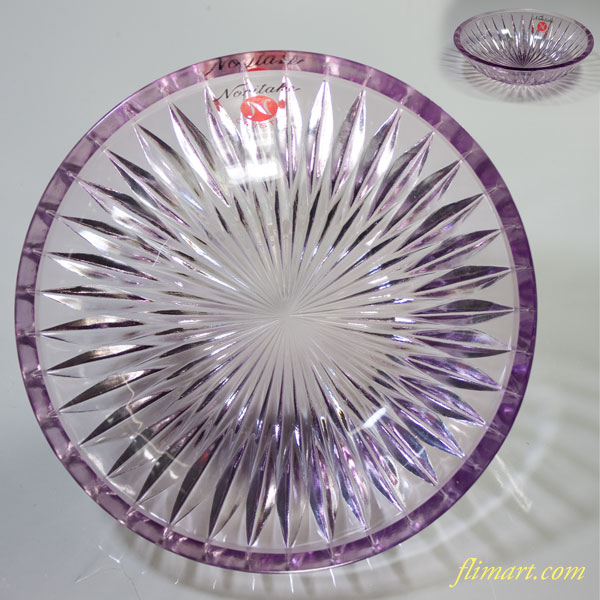 ノリタケクリスタル紫グラスボウル小鉢 : 昭和レトロ食器雑貨通販