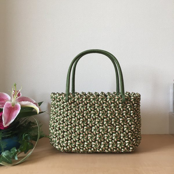 花結び編みバッグ（元禄) - SHIZUERI4356'S GALLERY | minne byGMO