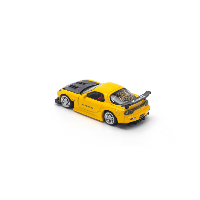 POP RACE 1/64 マツダ RX-7 (FD3S) RE雨宮 ワイドボディ イエロー