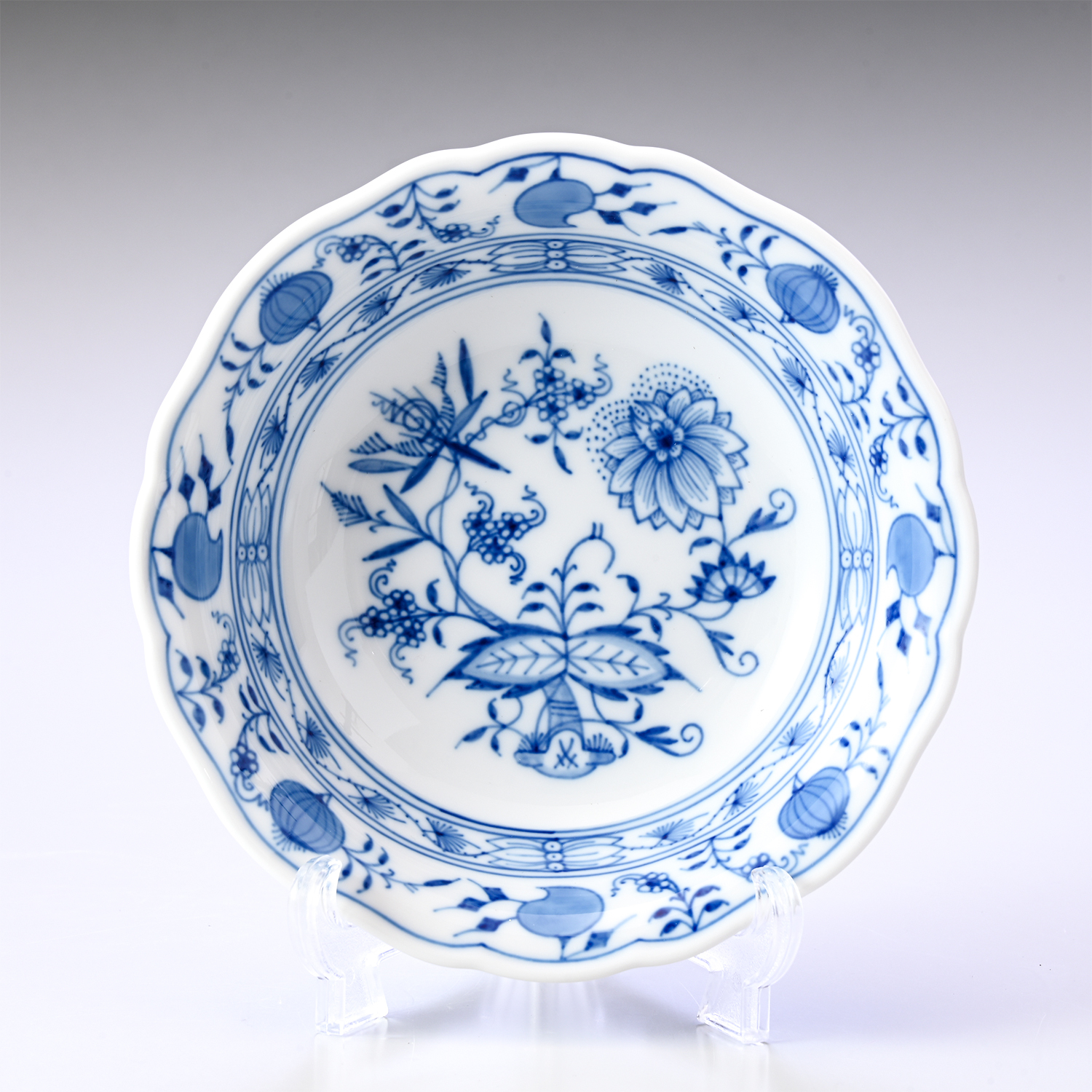 マイセン ブルーオニオン サラダボウル 深皿 ディーププレート 14cm