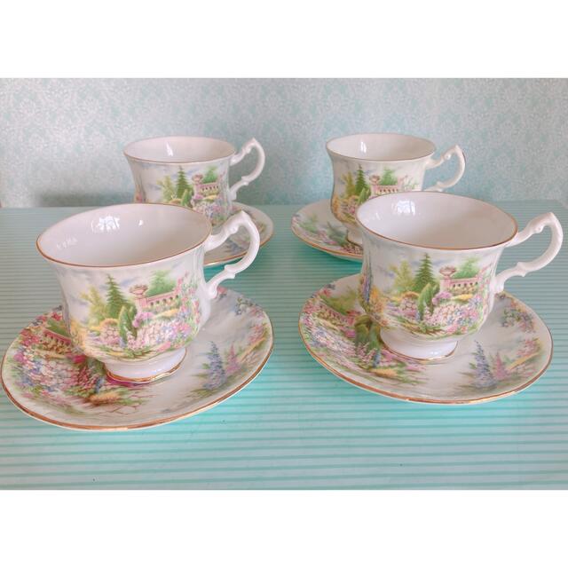 ROYAL ALBERT - ケンティッシュロッキー 4客セット ロイヤルアダレイの