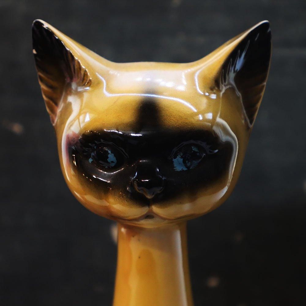 レトロ猫のオブジェ（※耳に微細な欠けあり） - 海福雑貨通販部