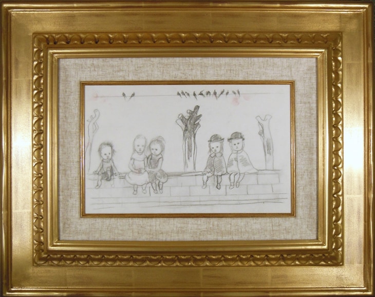 藤田嗣治 「つばめと子供（小）」 | | アトリエ・ブランカ