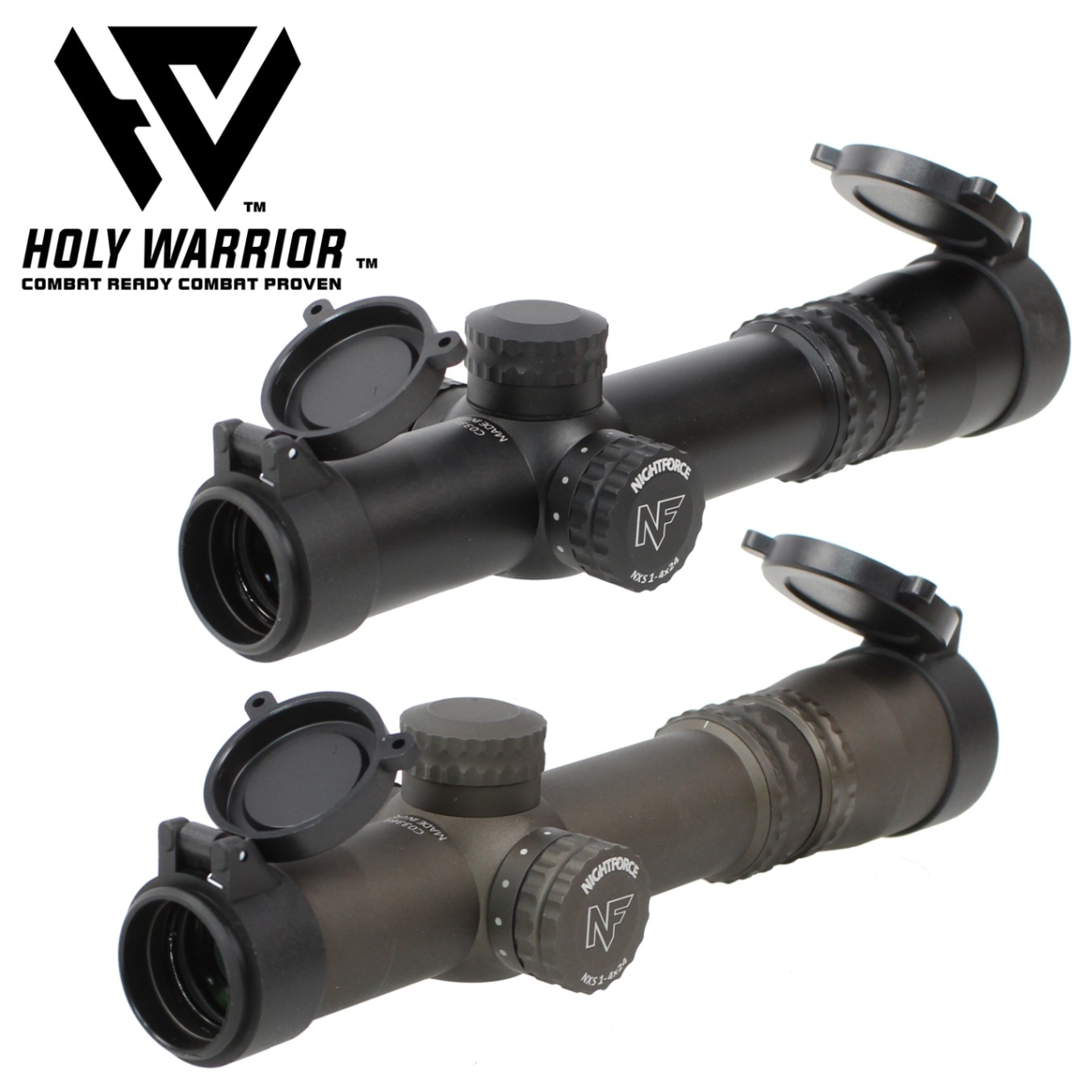 Holy Warrior NightForce NXSタイプ 1-4 x 24 スコープ BK/DE（500