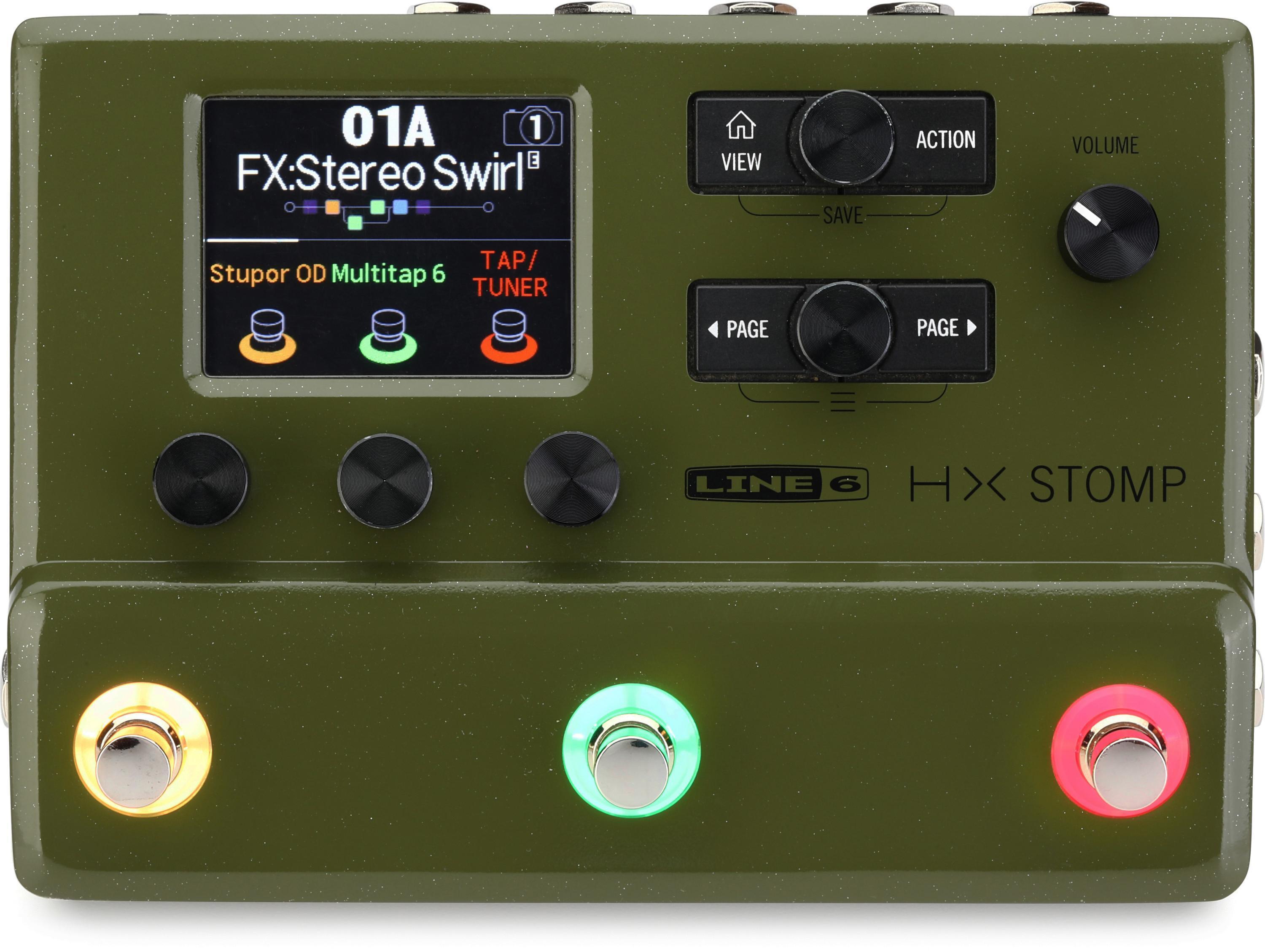 Line 6 HX Stomp Guitar Multi-effects Floor Processor - Olive Green