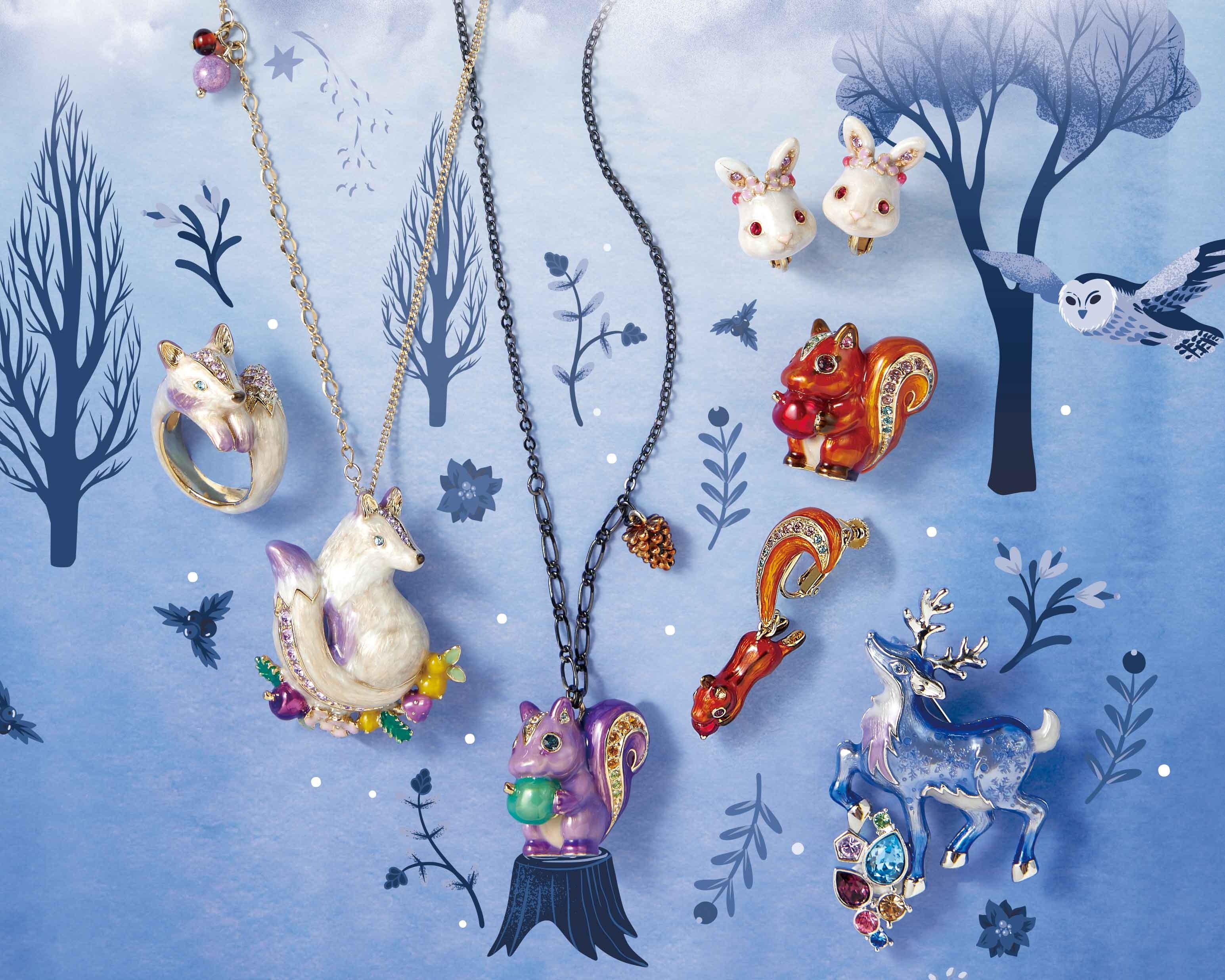 ANNA SUI】冬の森の動物たちをモチーフにしたアクセサリーを発売