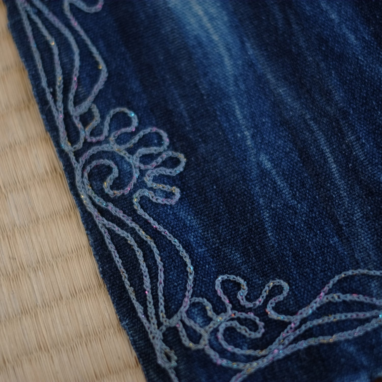 時代 アフリカ ブルキナファソ 絞り藍染 大布 5幅 （20世紀） – 逢季荘