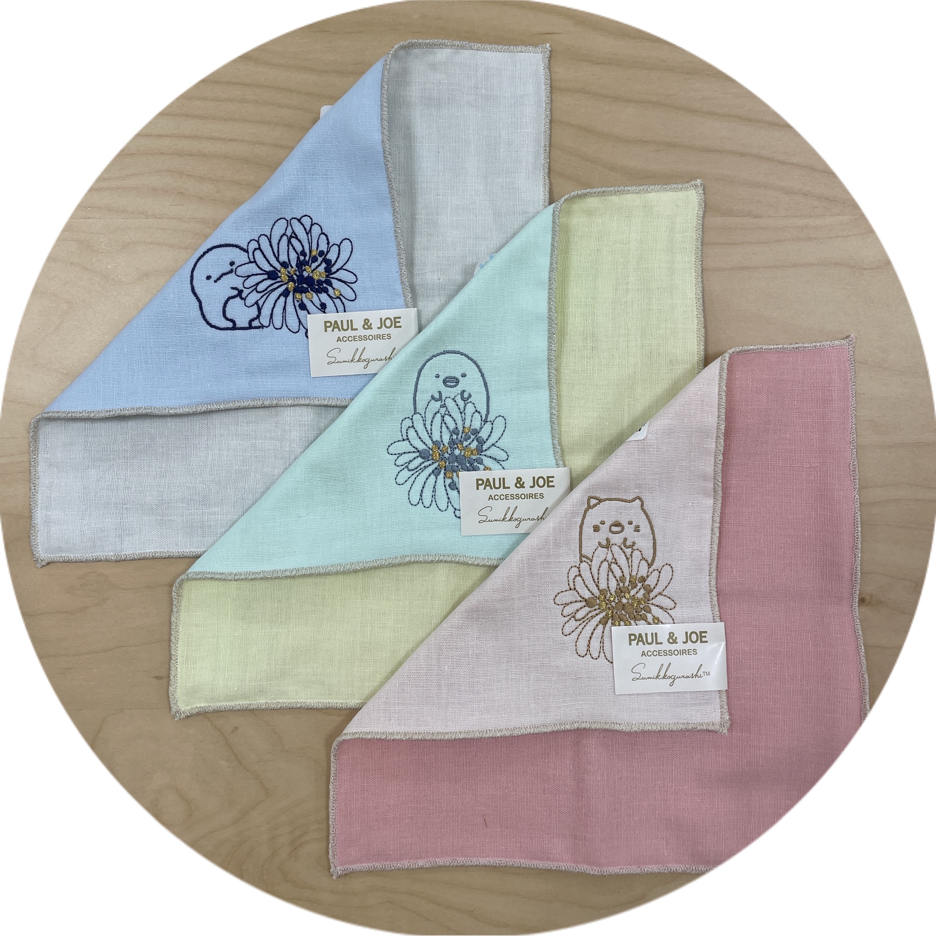 PAUL & JOE ACCESSOIRES』と『すみっコぐらし』のコラボハンカチが登場