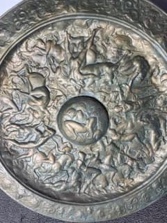 ミケランジェロ 盾 レプリカ ブロンズ調 大型壁掛け美術装飾 - メルカリ