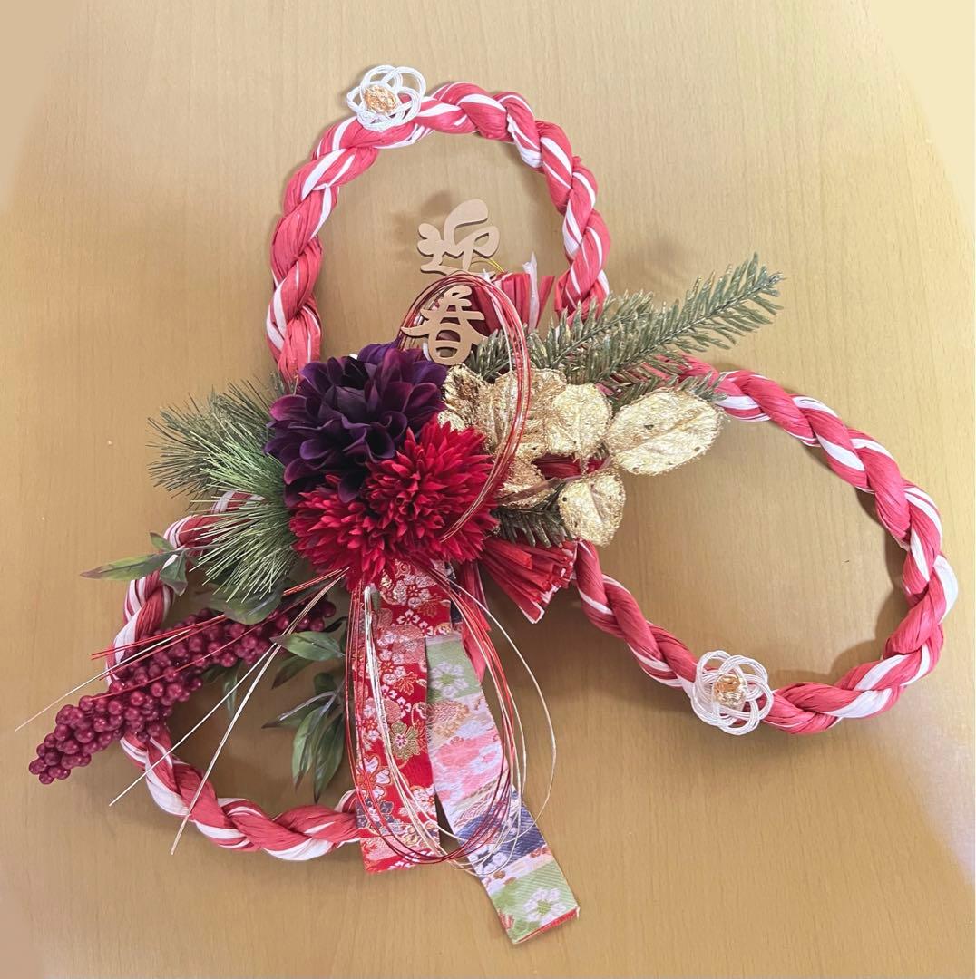 しめ縄リース №357 しめ縄／お正月リース／お正月飾り／しめ縄リース - akieリース
