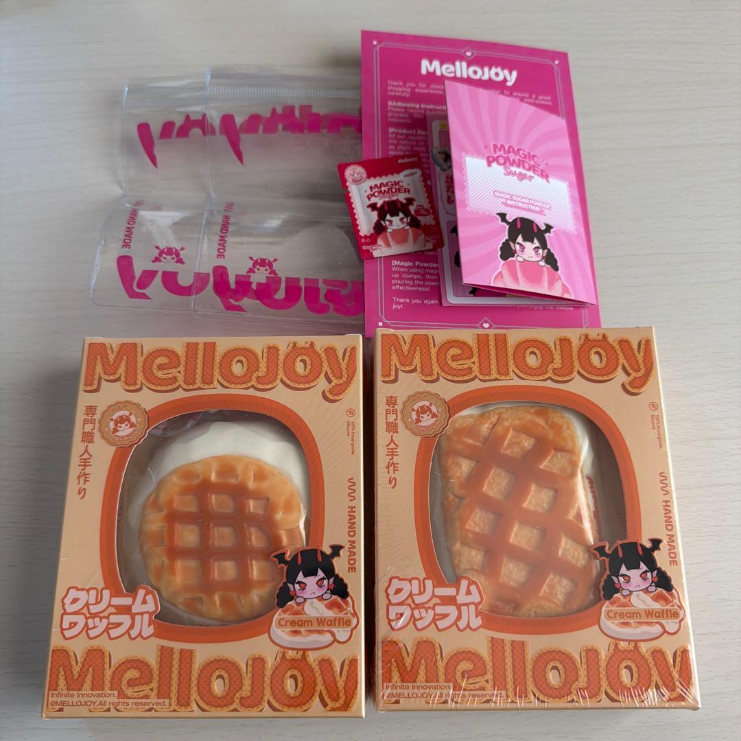 新品 シュリ付き Mellojoy メロジョイ クリームワッフル 2個　スクエア 新品・シュリンク付】 mellojoy クリームワッフル スクエア メロジョイ