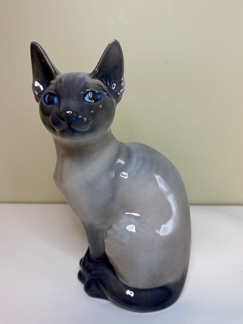 ロイヤルコペンハーゲン　シャム猫陶器飾り ROYAL COPENHAGEN（ロイヤルコペンハーゲン） シャムネコ 猫 フィギュ