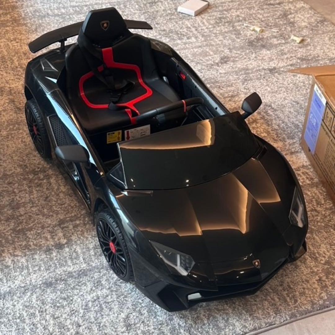 Lamborghini Aventador ブラック 電動カー ラジコン 子供用 オンライン ショップホビー・楽器・アート - Lamborghini Aventador