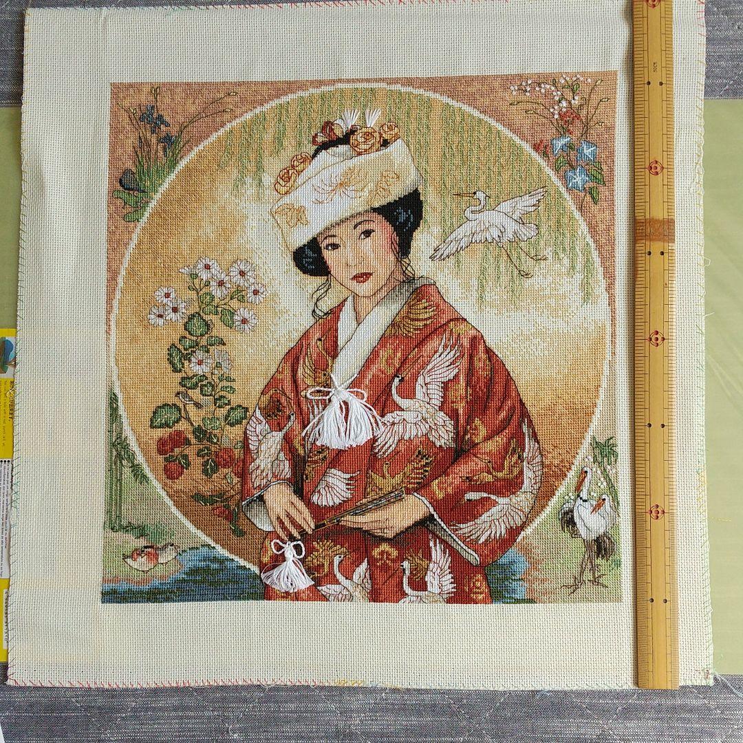 クロスステッチ作品 花嫁 日本の結婚式 刺繍で作る和のウェルカムボード『クロスステッチ図案