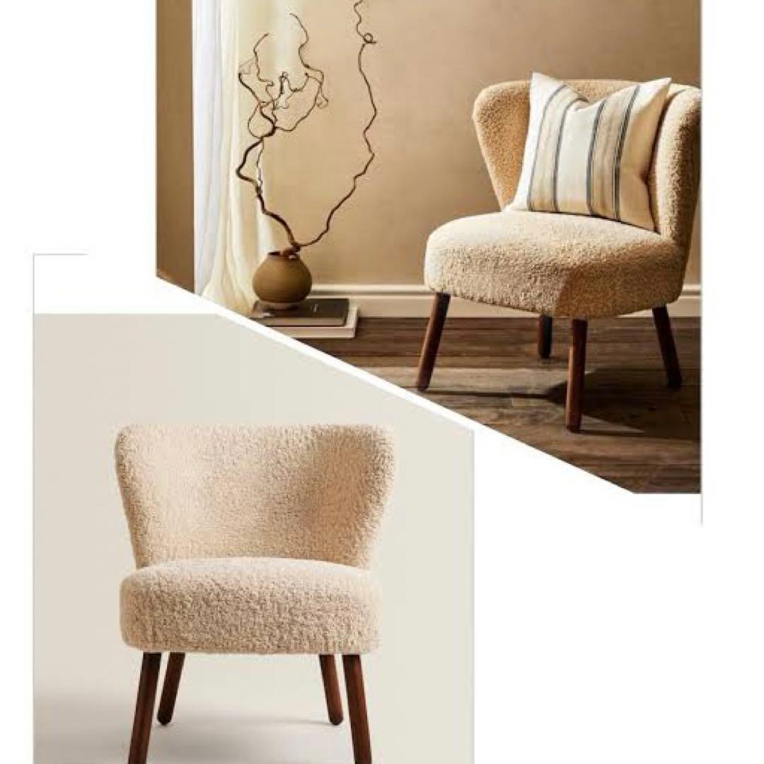 美品』ザラホーム ボア イス チェア - メルカリ