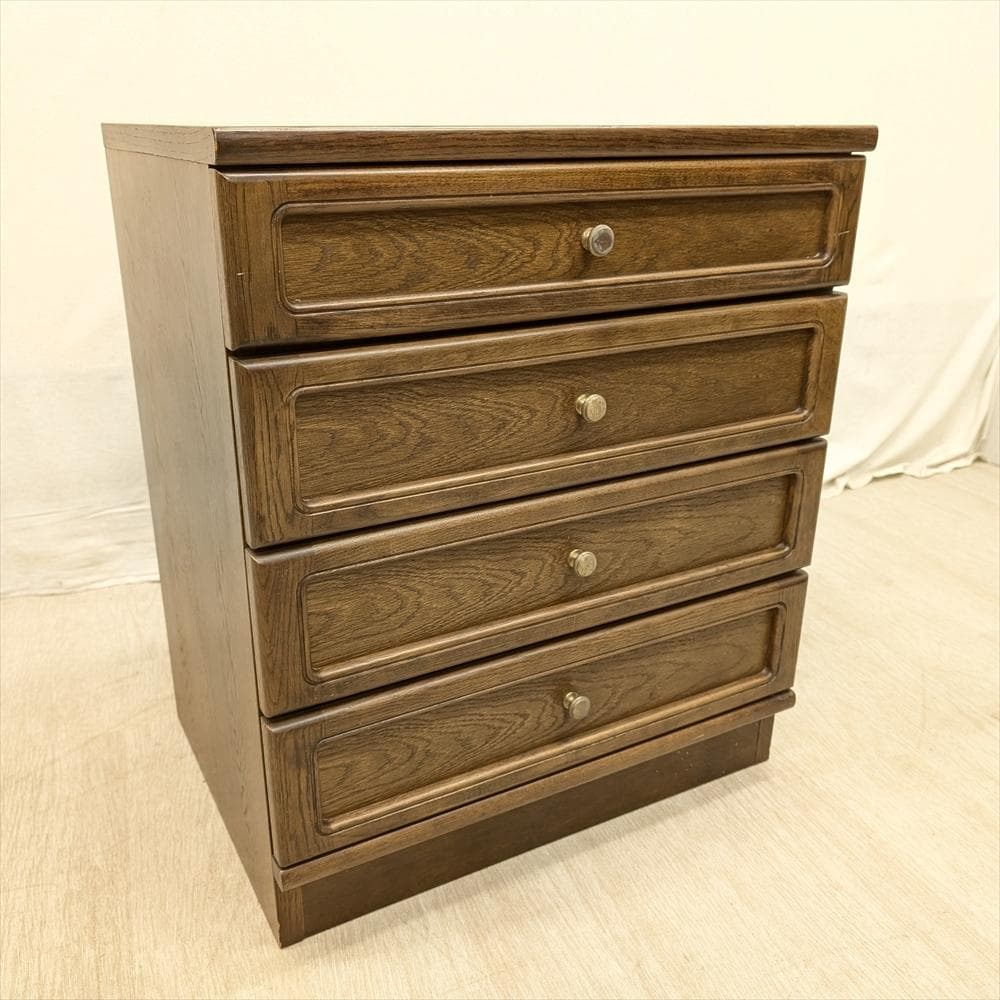 カリモク　リビングチェスト　箪笥　タンス　チェスト　ドロワー　引出し　小物　収納 設置無料】カリモク 幅78.5cm リビングチェスト 日本製 木製 天然木