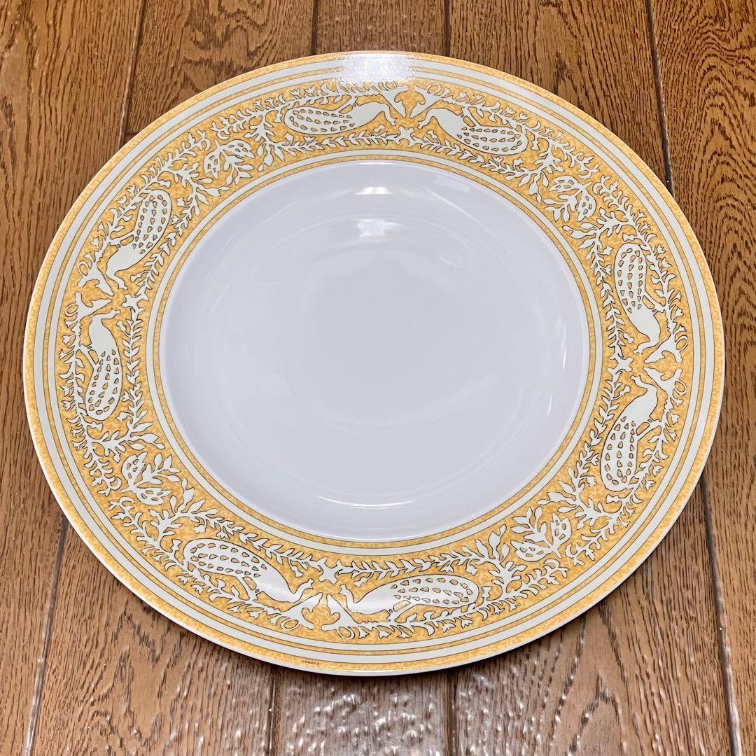 エルメス　アーリーアメリカ　レアサイズ❣️ サービングプレート33cm HERMES エルメス パシフォリア サービングプレート 32cm 名入れ彫刻代