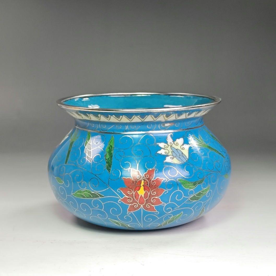 イ884 健水『黄井仁作』『鵬雲斎好 唐物七宝 健水 共箱』茶道具 こぼし