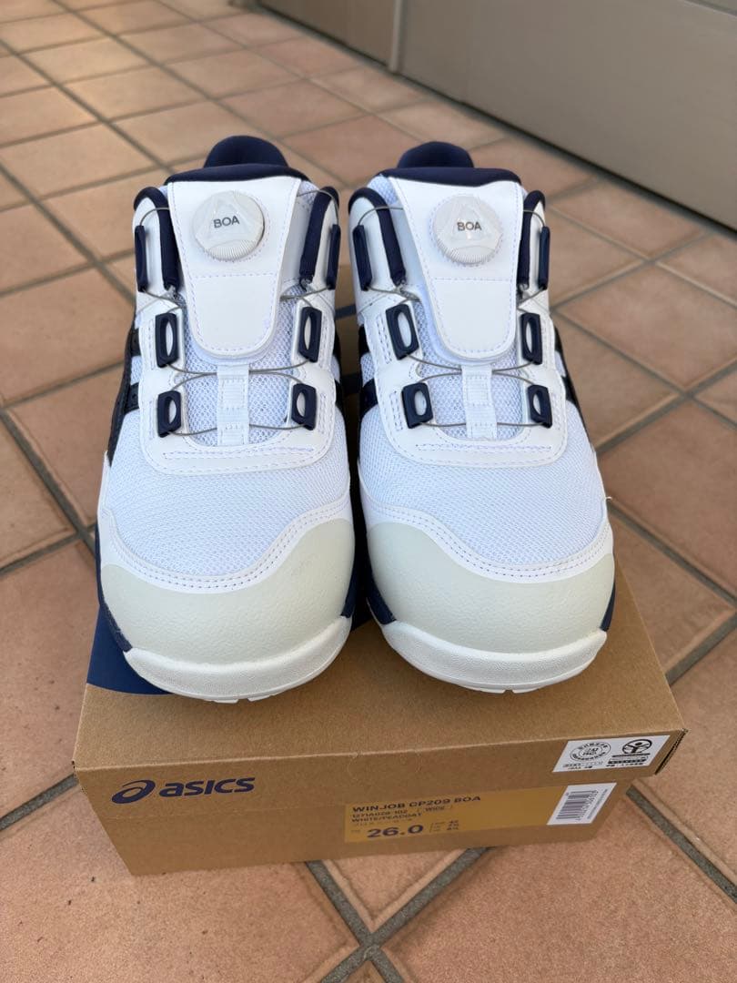 asics CP209 BOA 26.0cm ホワイト/ネイビー新品未使用
